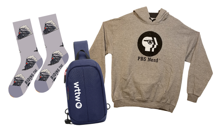 Riding The Rails (PKIT): Socks + Sling Bag + PBS Nerd Hoodie - Pledge